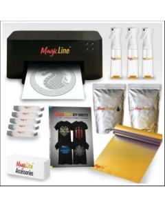 MagicLine ONE Complete HTF Printing Bundle - Includes Printer, Consumables for 800 Shirts